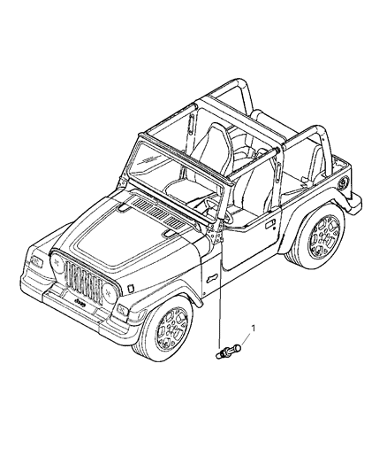 2004 Jeep Wrangler Switches - Body Diagram