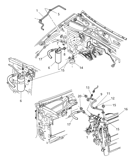 2002 Jeep Liberty Plumbing - A/C Diagram 3