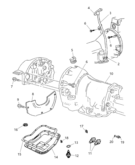 1998 Dodge Dakota Case & Related Parts Diagram 3