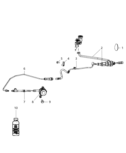 2009 Jeep Compass Hose-Clutch Hydraulic Diagram for 5273427AB