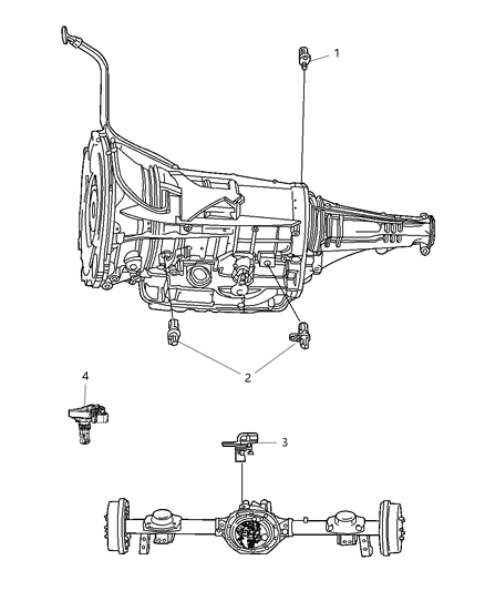 2011 Ram 2500 Sensors - Drivetrain Diagram