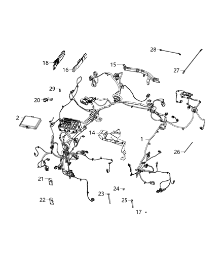 2020 Dodge Charger HEADLAMP To Dash Diagram for 68427023AC