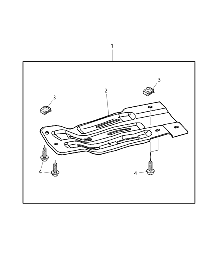 2004 Dodge Dakota PLATEPKG-SKID - Transfer Case Diagram for 82208173