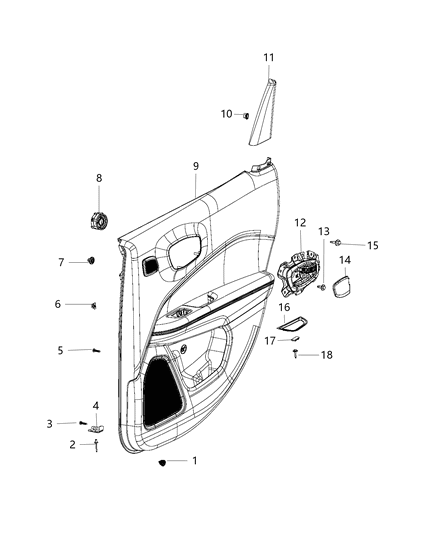 2021 Jeep Compass Handle-Inside Release Diagram for 6ER87SZ6AA