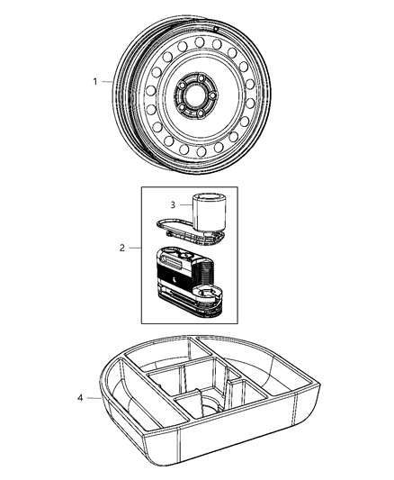 2013 Dodge Dart Spare Tire Stowage Diagram