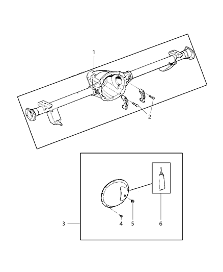 2004 Jeep Grand Cherokee Housing-Axle Diagram for 5012837AB