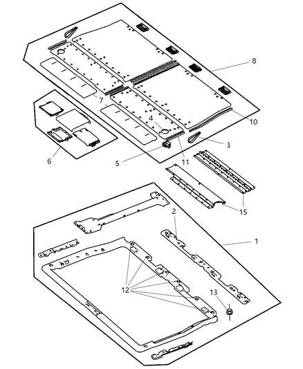 2005 Chrysler Town & Country Fold Flat Hardware - Quad Seat Diagram 2