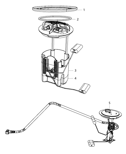 2011 Jeep Grand Cherokee Pkg Part-Fuel PUMP/LEVEL Unit Diagram for 5145583AA