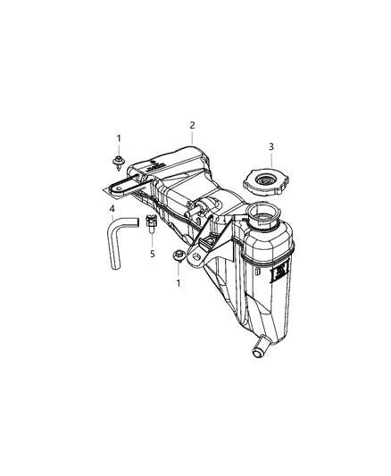 2019 Dodge Challenger Coolant Recovery Bottle Diagram