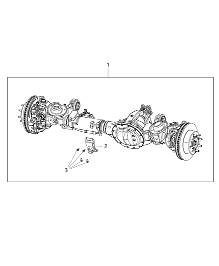2017 Ram 2500 Axle-Front Complete Diagram for 68188017AH