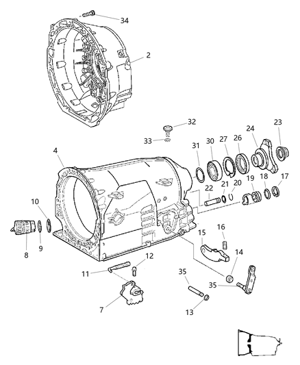 2005 Dodge Magnum YOKE-Drive Shaft Diagram for 5135158AA