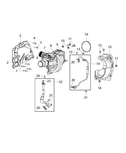 2020 Jeep Wrangler TURBOCHAR Diagram for 5281614AG