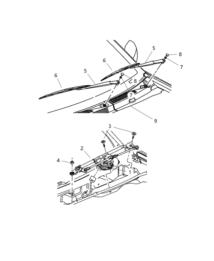 2009 Jeep Commander Front Wiper System Diagram