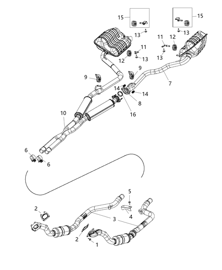 2016 Chrysler 300 Exhaust System Diagram 2