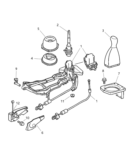 2006 Chrysler Crossfire Gearshift Control Diagram