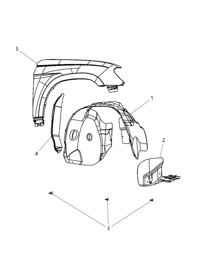 2008 Chrysler Pacifica Front Fender Shields Diagram