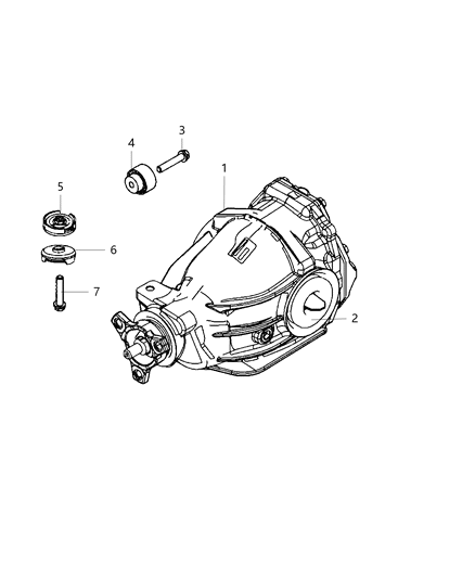 2008 Dodge Challenger Axle Assembly, Rear Diagram