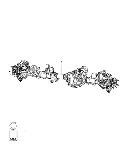 2021 Jeep Gladiator Axle Assembly, Front Diagram