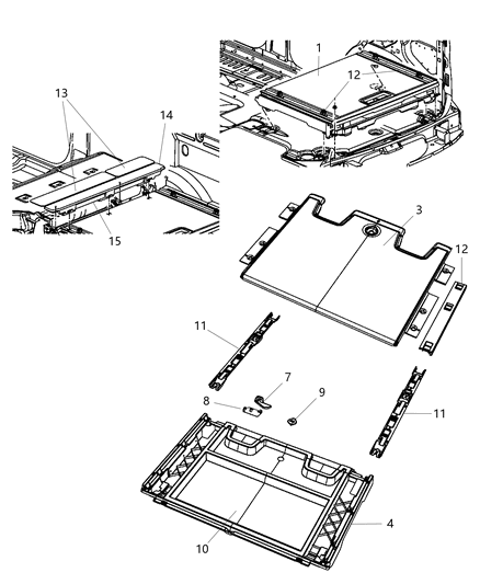 2010 Dodge Nitro Bezel-Cargo Rail Diagram for 1HM251K7AB