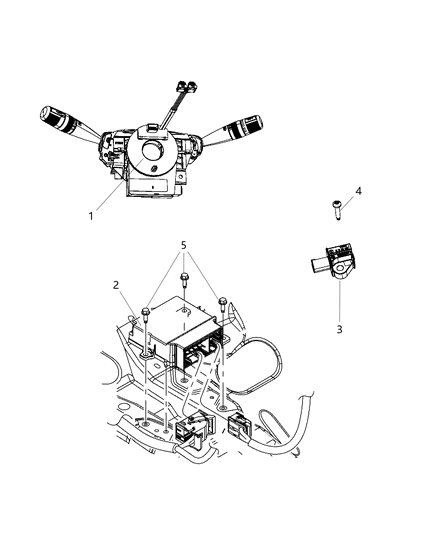 2015 Dodge Journey CLOCKSPRI-Steering Column Control Mod Diagram for 68171193AB