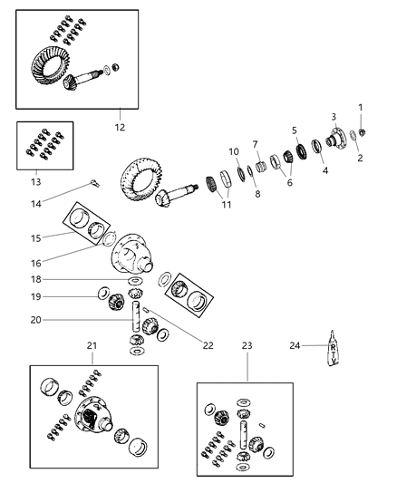 2007 Dodge Nitro Differential - Front Axle Diagram