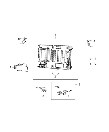 2020 Ram 1500 Bracket-Battery Diagram for 5192384AC