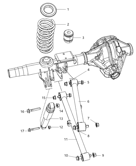 2010 Dodge Ram 1500 Suspension - Rear Diagram