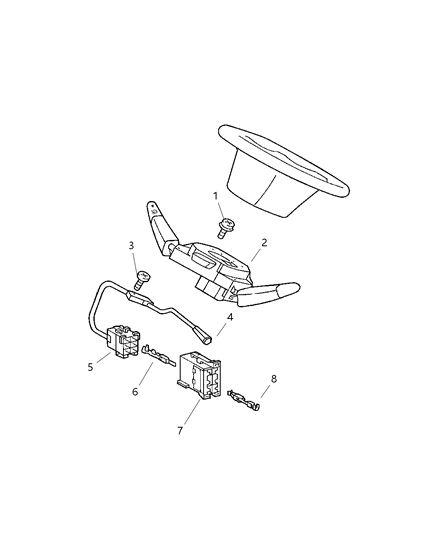 2004 Dodge Sprinter 3500 Switches - Steering Column Diagram