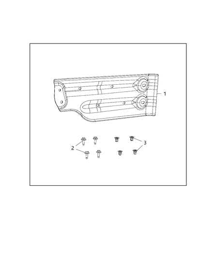 2017 Ram 1500 Plate Kit, Skid Diagram 2