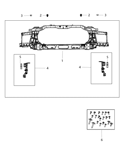 2011 Ram 4500 Radiator Support Diagram