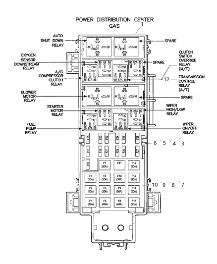 2003 Jeep Liberty Power Distribution Center Diagram