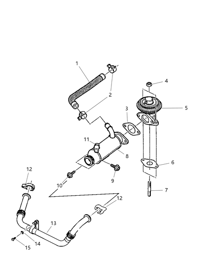 2002 Jeep Liberty Egr Valve Gasket Diagram for 5066866AA