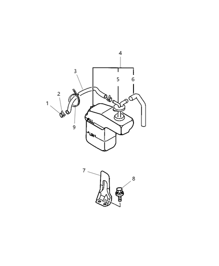 1998 Dodge Avenger Coolant Recovery System Diagram 1