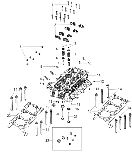 2020 Jeep Wrangler Head-Cylinder Diagram for 68490100AA