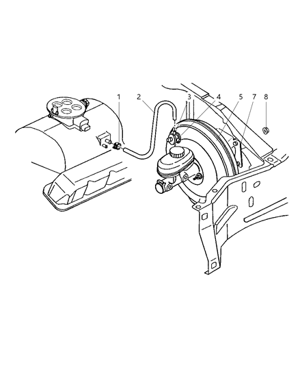 2004 Dodge Dakota Booster, Power Brake Diagram