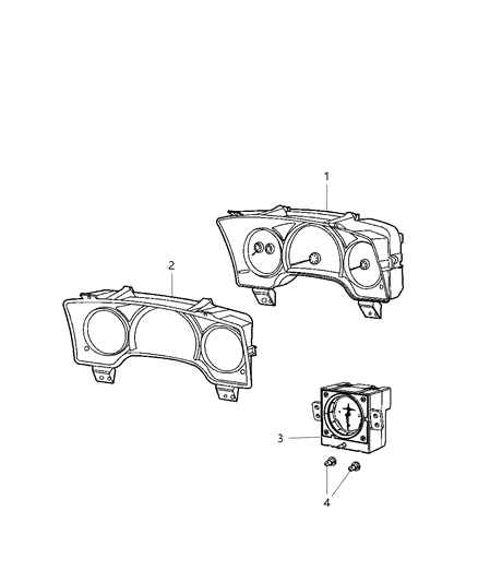 2009 Chrysler Aspen Cluster-Instrument Panel Diagram for 68039995AB