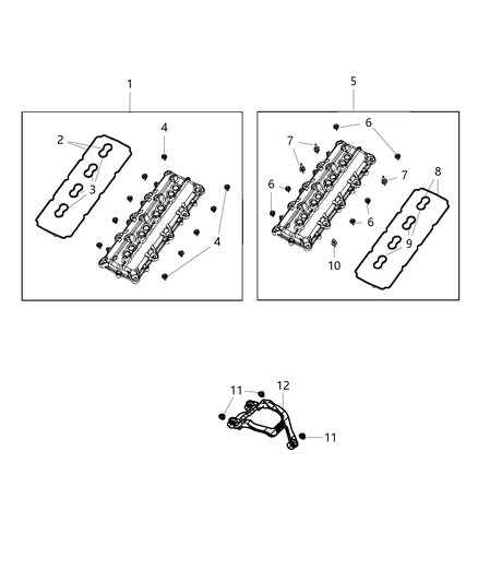 2020 Ram 3500 Pickup Cylinder Head Covers Diagram 1