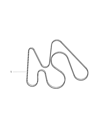 2008 Dodge Ram 3500 Belts, Serpentine & V-Belts Diagram 2