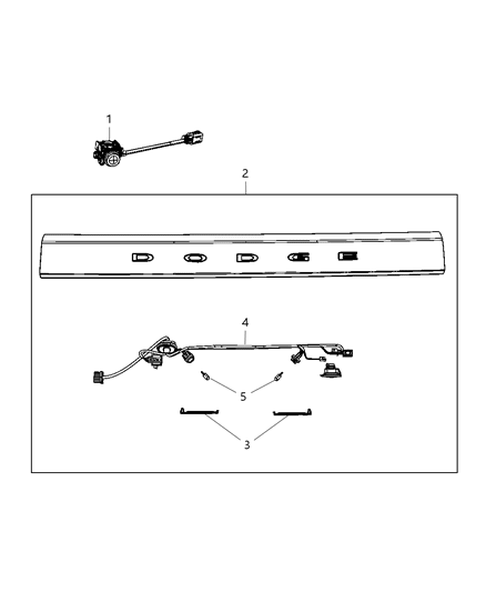 2013 Dodge Durango APPLIQUE-License Lamp Diagram for 1VQ61WS2AC