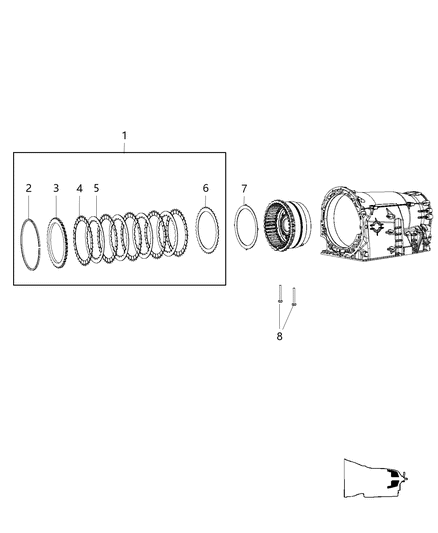 2016 Dodge Charger B2 Clutch Assembly Diagram 1