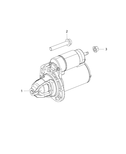 2014 Jeep Wrangler Starter & Related Parts Diagram 2