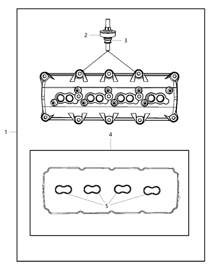 2014 Ram 5500 Cylinder Head & Cover & Rocker Housing Diagram 1