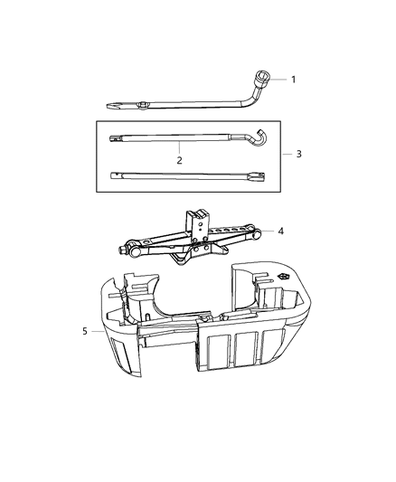 2016 Dodge Journey Rod-Jack Handle Diagram for 68046304AB