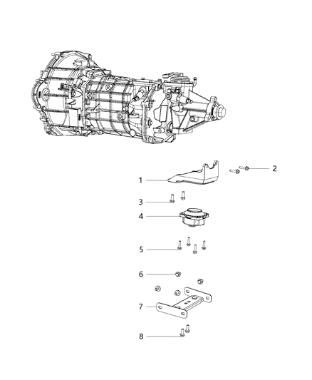 2014 Dodge Viper CROSSMEMBER-Transmission Diagram for 5037263AD