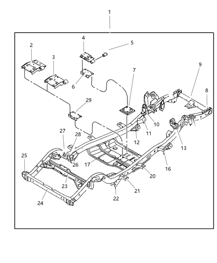 1998 Jeep Wrangler Bracket-Frame Diagram for 52058629