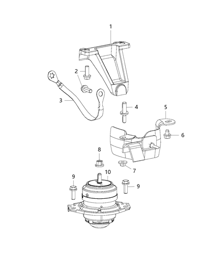 2013 Dodge Viper ISOLATOR-Engine Mount Diagram for 5038667AA