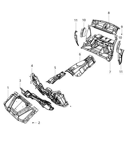 2015 Dodge Challenger SILENCER-Rear Shelf Diagram for 68207351AB