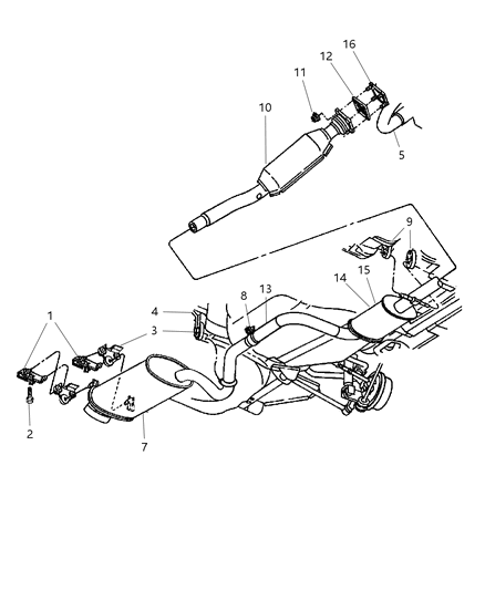 2000 Dodge Stratus Exhaust System Diagram