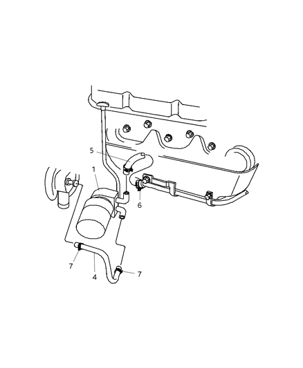 2000 Chrysler Town & Country Engine Oil Cooler Diagram 1