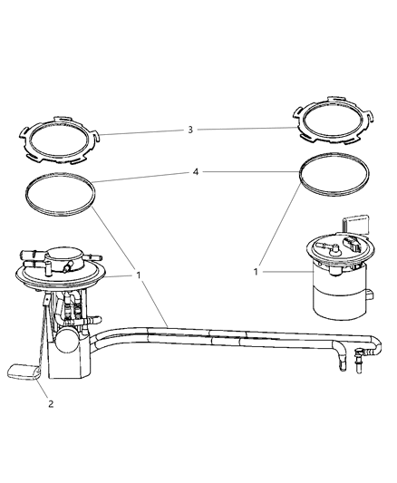 2008 Chrysler Pacifica Fuel Tank Sending Unit Diagram for 5101804AD